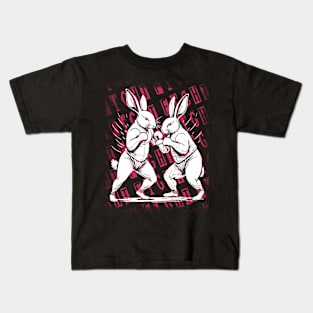 Two White Rabbits Boxing Kids T-Shirt